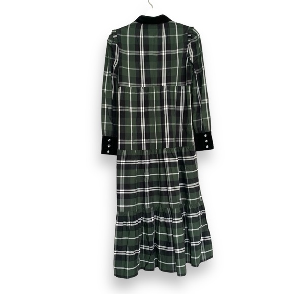 Elegant Green Plaid Dress - Picture 10 of 16